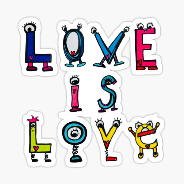 Wordbot: Love is Love! Sticker