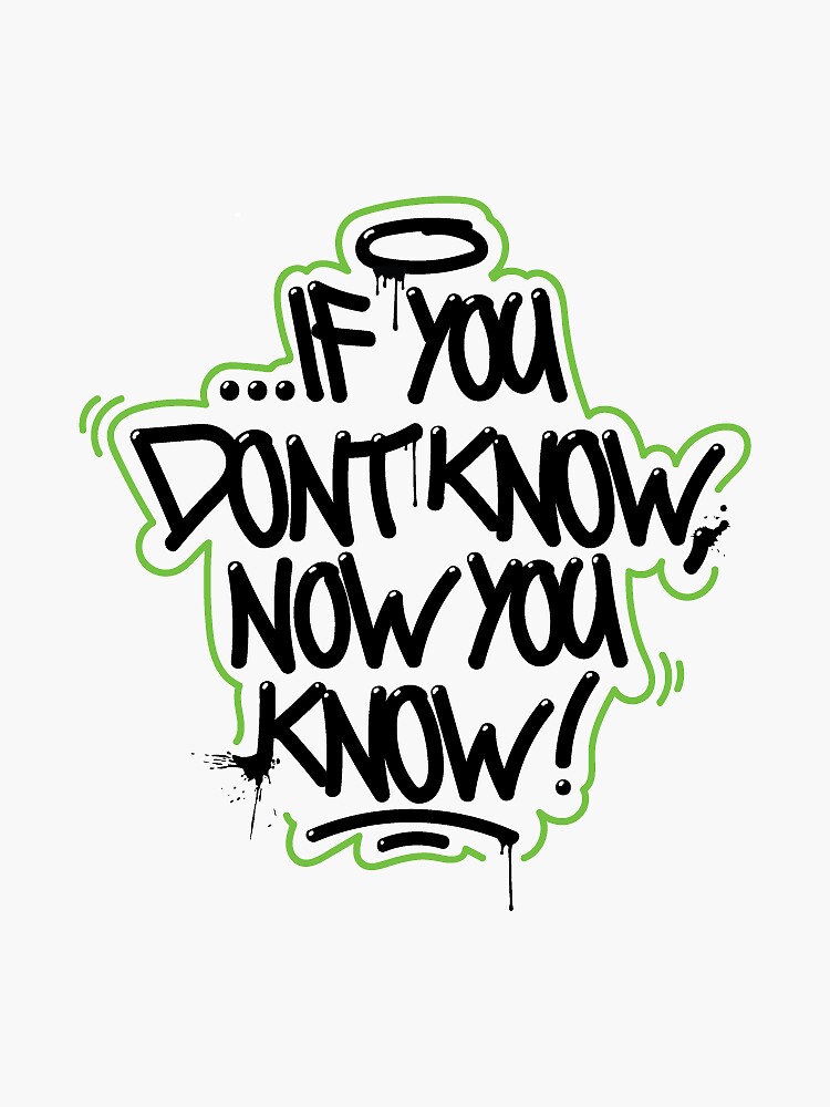 now you know Sticker for Sale by vasa221