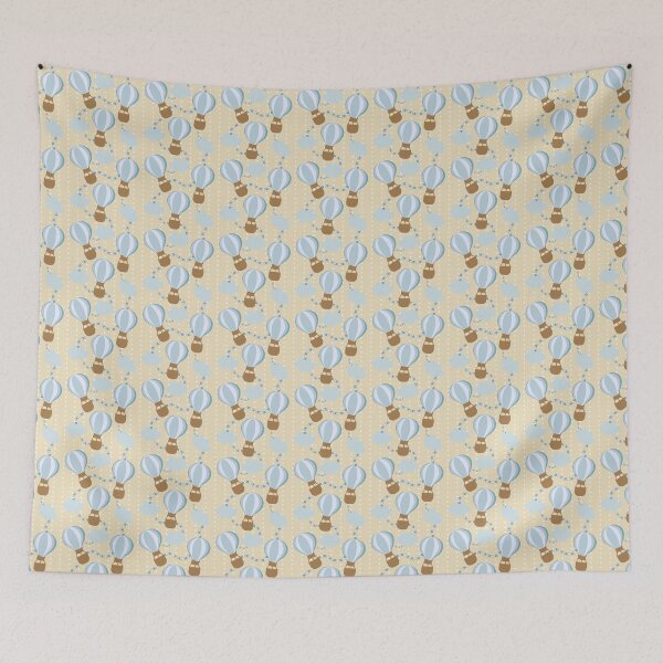 Item preview, Cartoon Hot Air Balloons and Clouds Kids Pattern designed and sold by SarahTeskk.