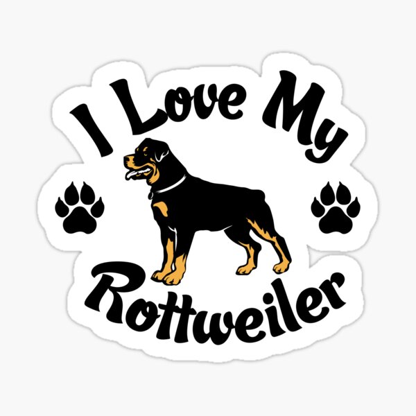 DECAL ROTTWEILER  DOG PUPPY VINYL STICKER HEART LOVE ANIMAL LOVER 