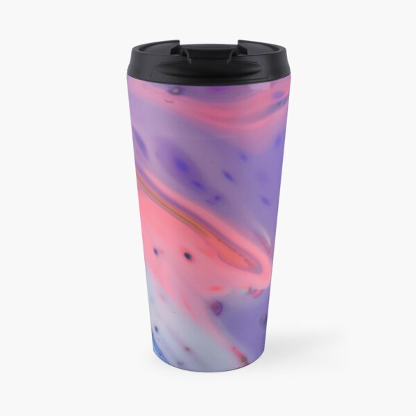 Abstract flowing purple paint Travel Mug