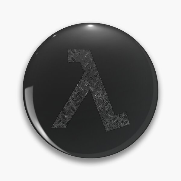 Item preview, Logotipo de Half Life Lambda Grunge blanco y negro oxidado metálico designed and sold by Fatima404.