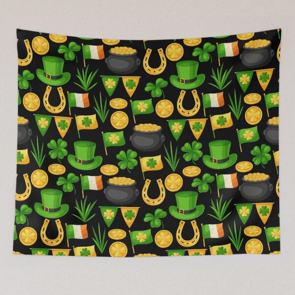 Item preview, St. Patrick's Day Shamrocks, Coins And Lucky Horseshoe designed and sold by Chill360.