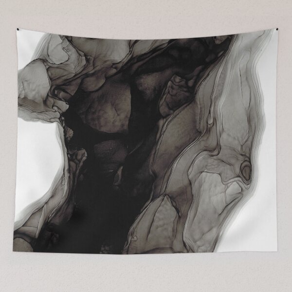 Item preview, Black Abstract 218 Modern Alcohol Ink Abstract Fluid Painting by Herzart designed and sold by herzart.
