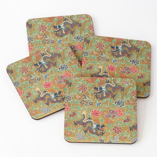 Item preview, Antique Japanese Floral Dragon Print designed and sold by The Masked Designer.