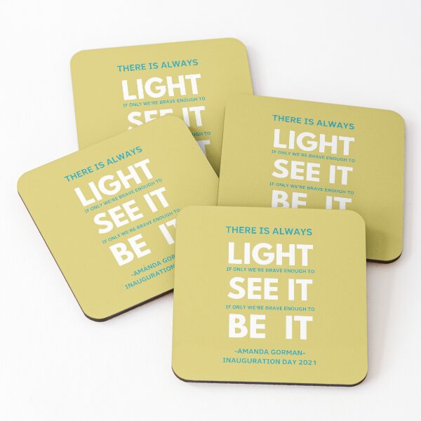 Item preview, Amanda Gorman Quote, For There's Always Light  designed and sold by Dealzo.