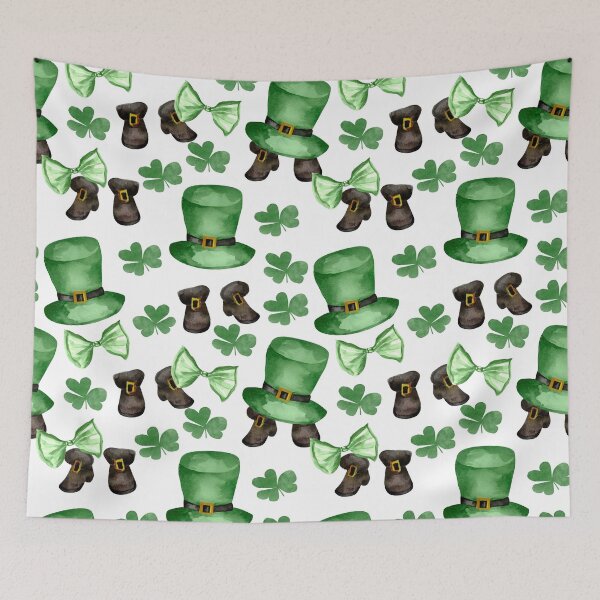 Item preview, St. Patrick's Day Shamrocks, Green Hats And Boots designed and sold by Chill360.
