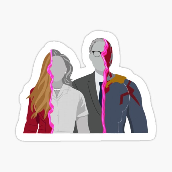 "Wanda & Vision" Sticker by Procreate-Stuff | Redbubble