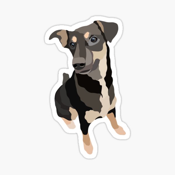 Item preview, Rescue Mutt Hund Portrait digitale Illustration designed and sold by sherylwylie.