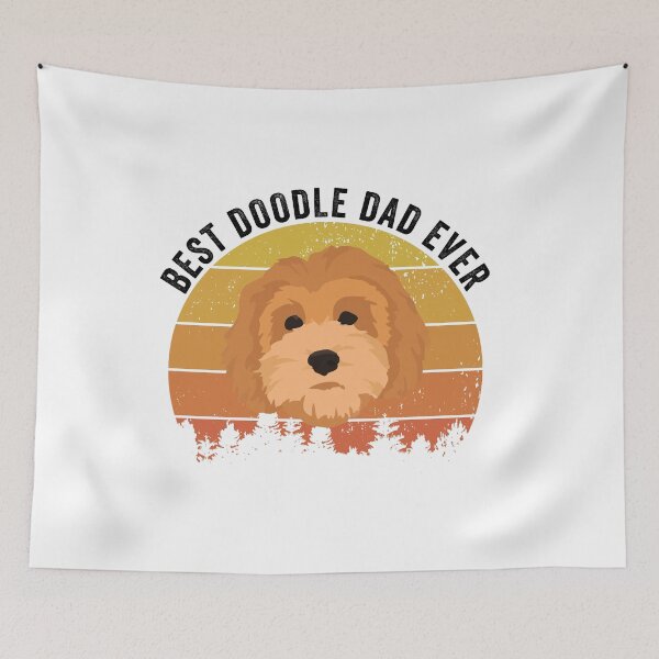 Item preview, Best Doodle Dad Ever Shirt Vintage Retro Style Gift For Goldendoodle Lover For Mens And Womens Tee designed and sold by dianoo.