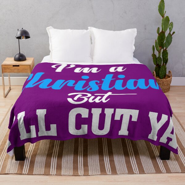 Item preview, I'm a christian but I'll cut ya, humor designed and sold by DesignsbyNeena.