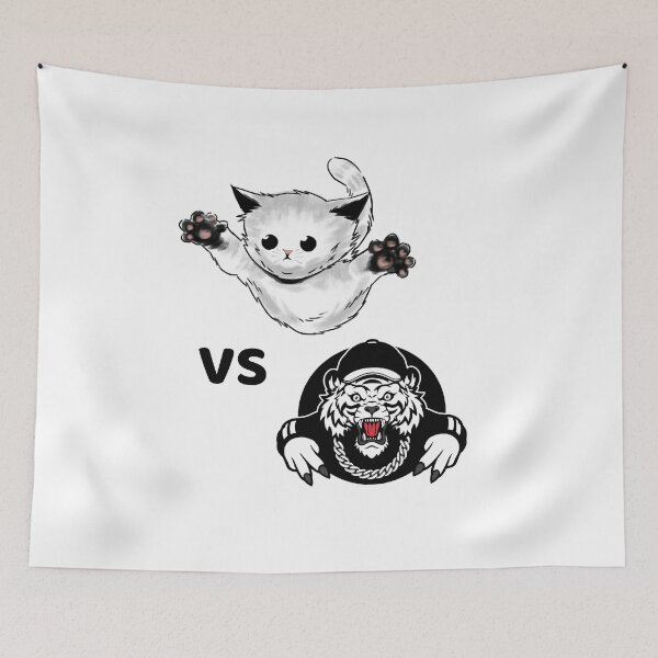 Item preview, Tiger vs Cat / Cat vs Tiger Design designed and sold by boopsblunt.