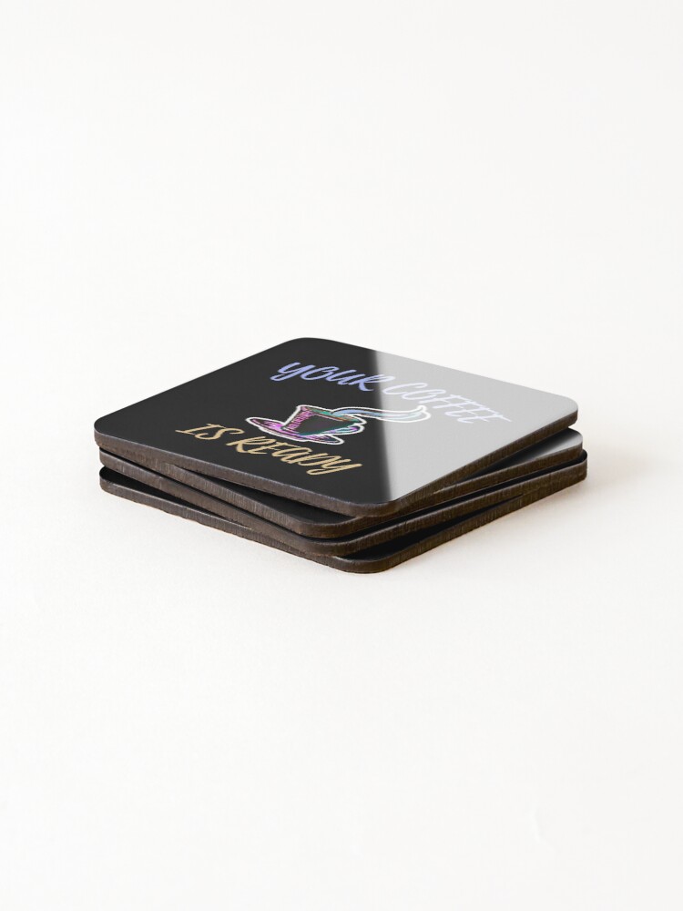 Thumbnail 4 of 5, Coasters (Set of 4), Your Coffee is Ready designed and sold by DesignsofNote.