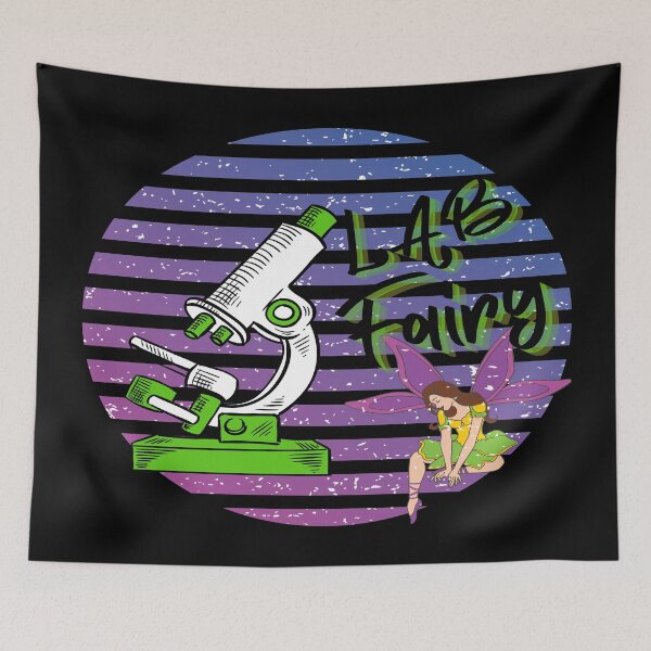 Item preview, LAB SCIENTIST PURPLE FAIRY WITH MICROSCOPE MEDICAL LABORATORY SCIENTIST  designed and sold by Hippiesole.
