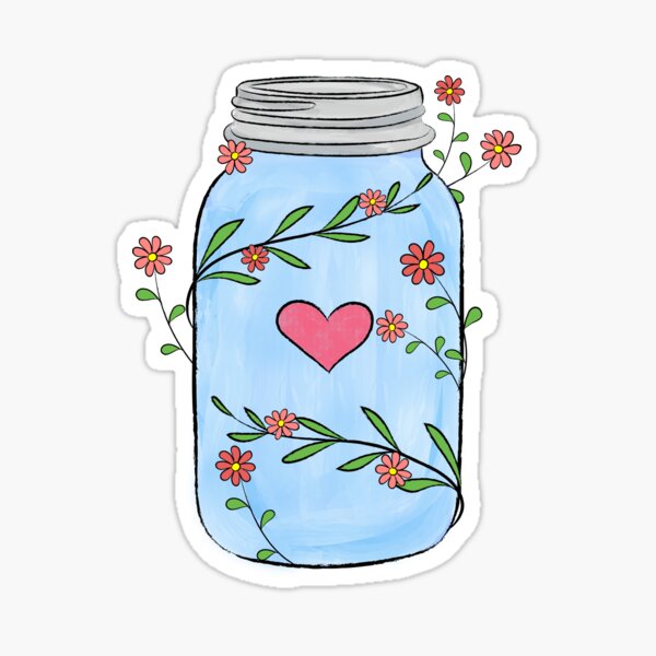 cute mason jars stickers Postcard for Sale by Nyanko-Sempai