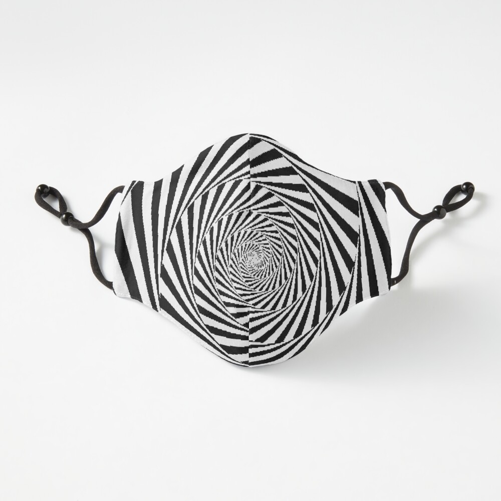 Optical Illusion Beige Swirl,  ur,fitted_mask_flatlay_fitted_regular,square,1000x1000