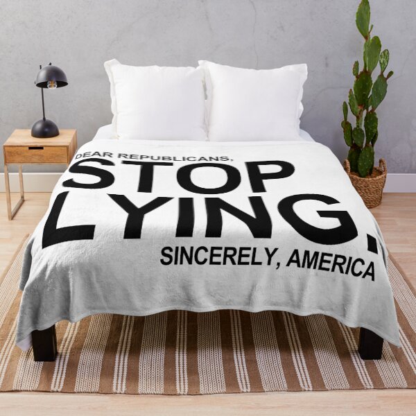Item preview, Dear Republicans - Stop Lying - Sincerely America (black) designed and sold by Thelittlelord.