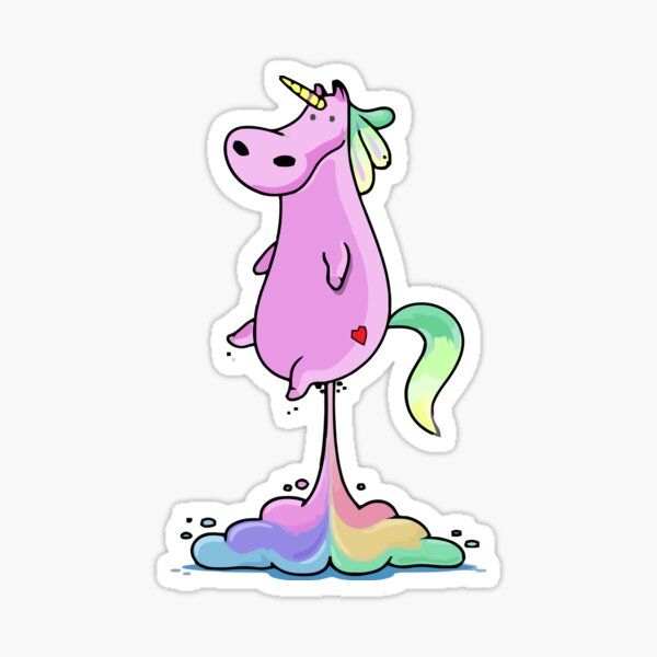 Unicorn Glitter Farts Stickers Redbubble