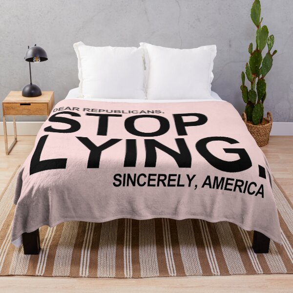 Item preview, Dear Republicans - Stop Lying - Sincerely America (black 2) designed and sold by Thelittlelord.