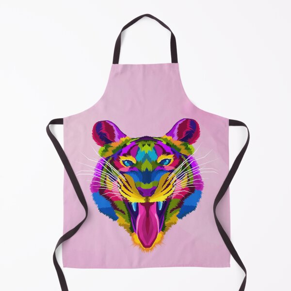 Item preview, Tiger Head illustration with vibrant colors designed and sold by kalud-zoldyck.