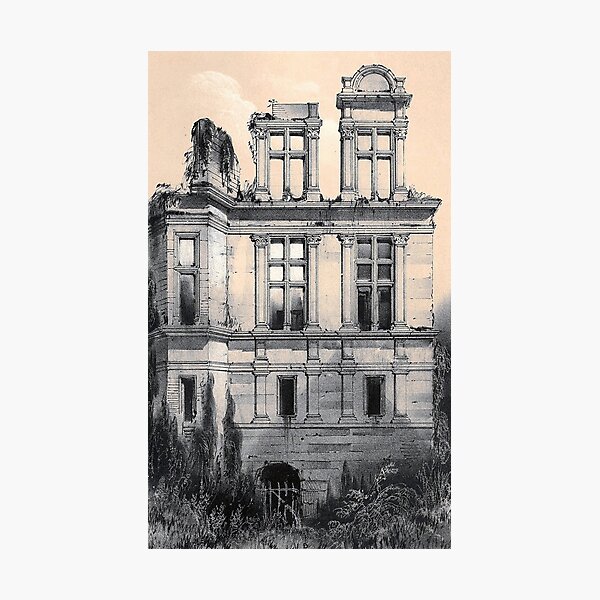 Item preview, Antique French Illustration of the Chateaux de France Ruins  designed and sold by Karianne Potter.