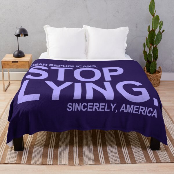 Item preview, Dear Republicans - Stop Lying - Sincerely America (lavender) designed and sold by Thelittlelord.