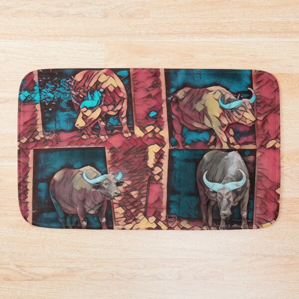 Item preview, Four Cape Buffalo At The Zoo designed and sold by mikebraun.