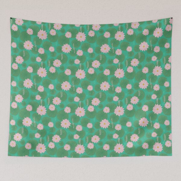 Item preview, Japanese water lily beautiful oriental pattern designed and sold by PG Illustration.