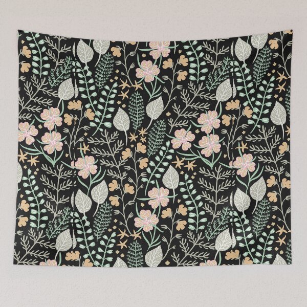 Item preview, Flowers leaves pattern designed and sold by Delicarte.
