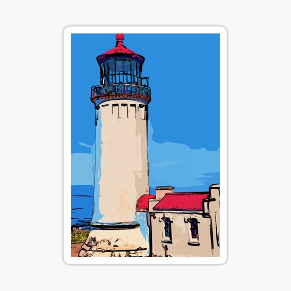 North Head Lighthouse in Abstract Sticker