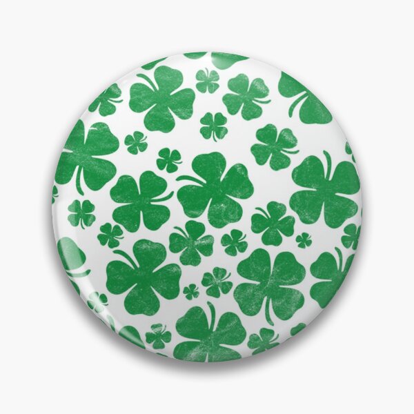 Item preview, Green Shamrocks Pattern | Four-Leafed Clover Vintage St. Patrick's Day Pattern designed and sold by Rabbitti.