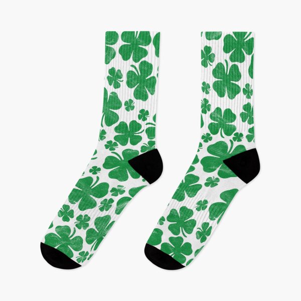 Item preview, Green Shamrocks Pattern | Four-Leafed Clover Vintage St. Patrick's Day Pattern designed and sold by Rabbitti.