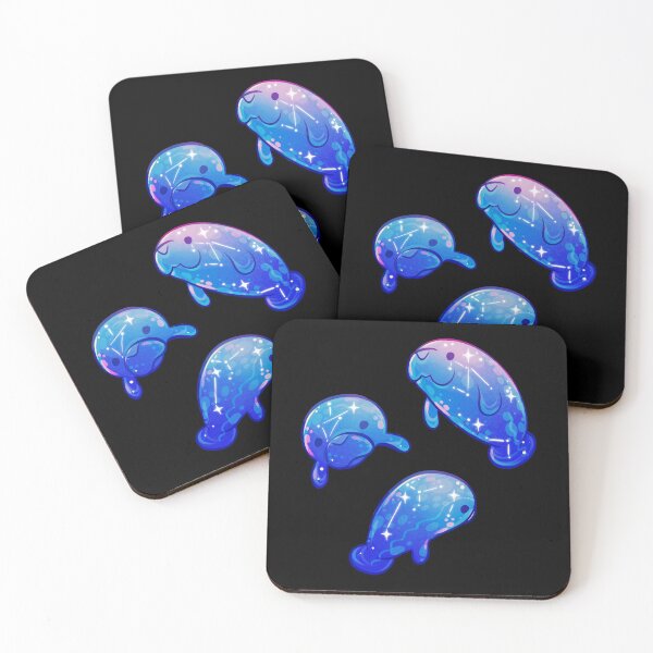 Item preview, Galaxy Manatee Family (Sticker Set) designed and sold by GalaxyChicken.
