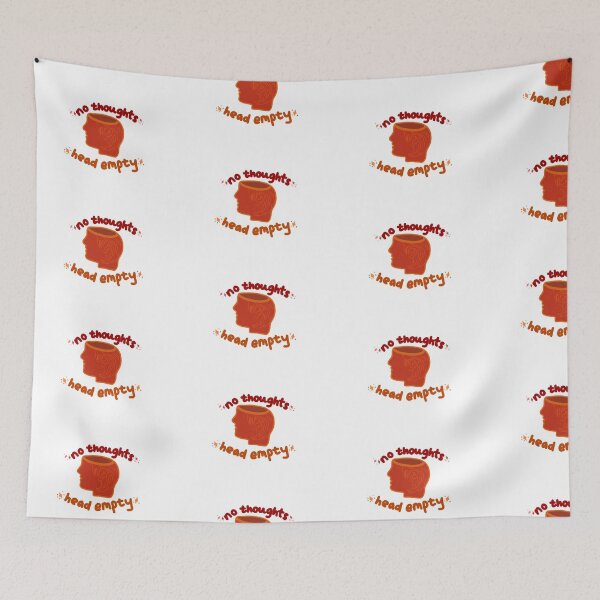 Item preview, No Thoughts Head Empty - Red Orange designed and sold by beccaamac.