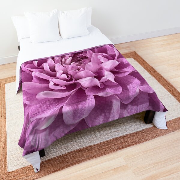 Pink Flower Closeup Comforter