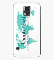Wanderlust (n) Teal Watercolor World Map Case/Skin for Samsung Galaxy
