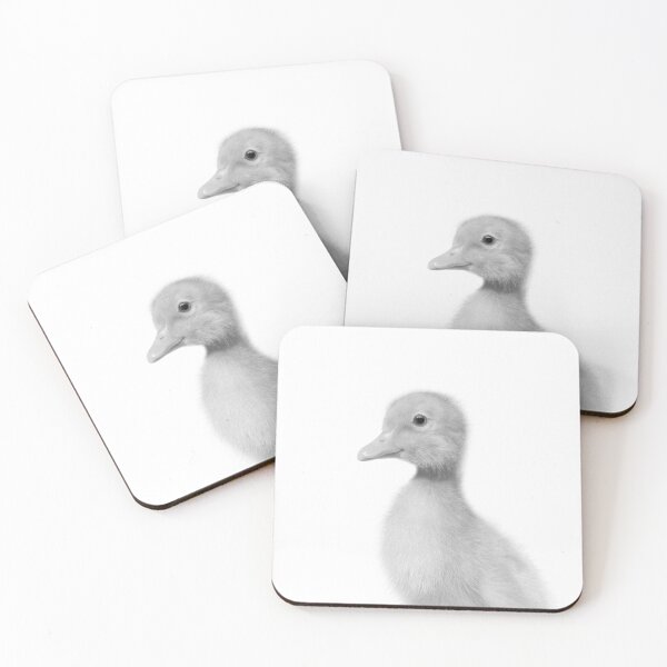 Artikelvorschau, Baby Duckling Black & White Kunstdruck von Zouzounio Art entworfen und verkauft von zouzounioart.