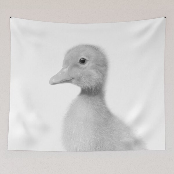 Artikelvorschau, Baby Duckling Black & White Kunstdruck von Zouzounio Art entworfen und verkauft von zouzounioart.