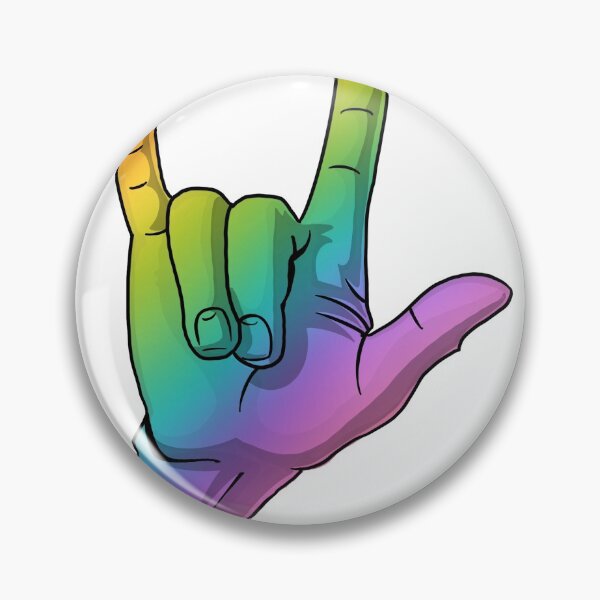 Item preview, Rainbow ILY semi-colon tattoo hand designed and sold by PSBubblyDesigns.