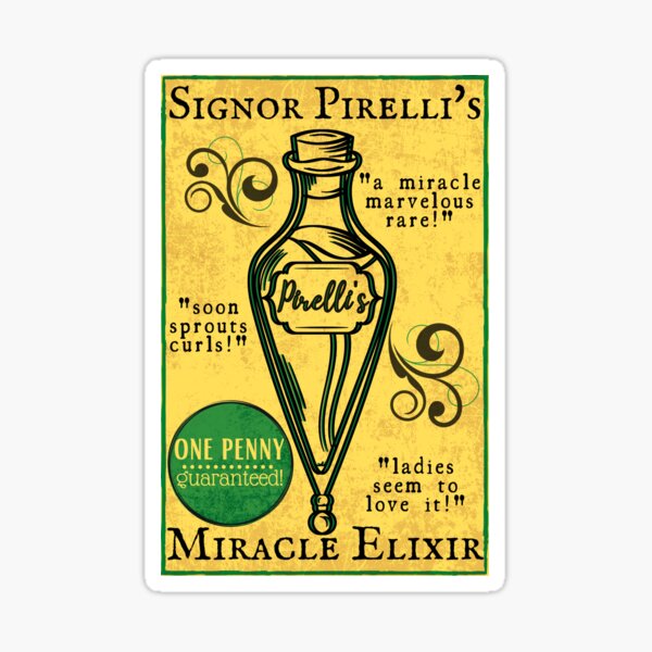 Elixir Miracle de Pirelli - Sweeney Todd Musical Sticker