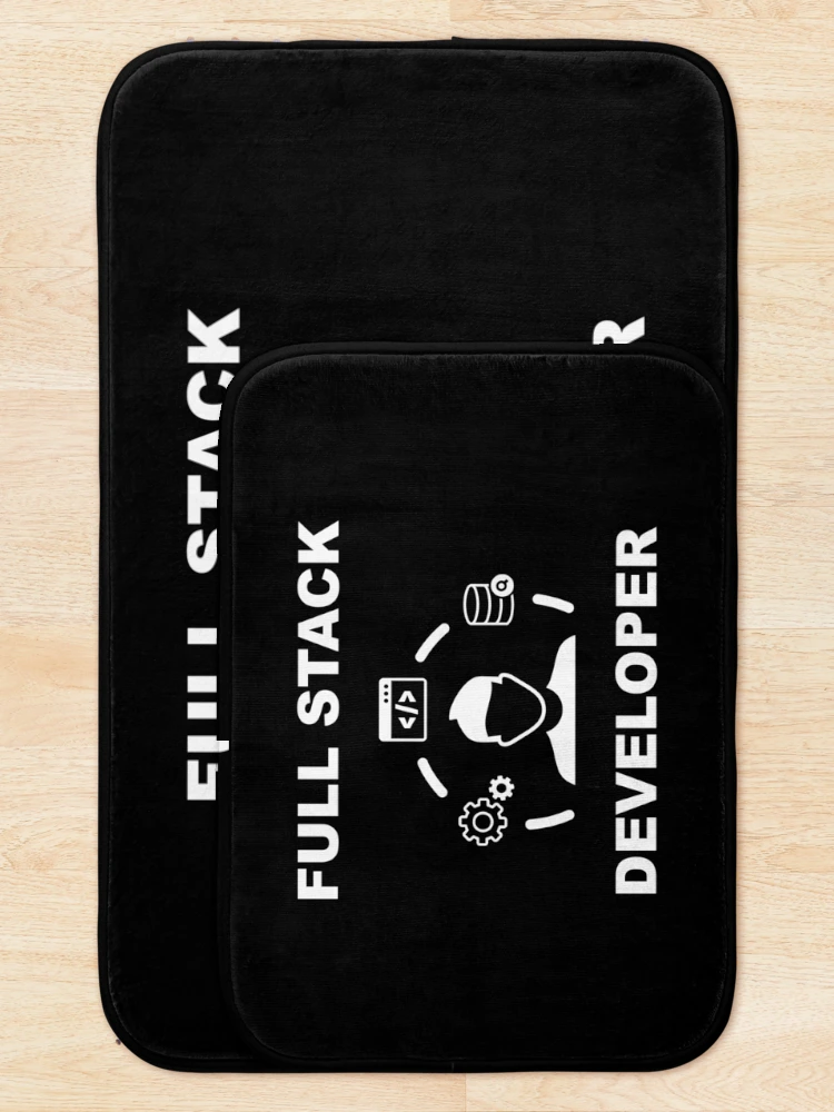 Thumbnail 5 of 6, Bath Mat, Full Stack Developer, Software Engineer, Computer Science, Web, WWW, Programming Humor, HTML designed and sold by Max-Wear.