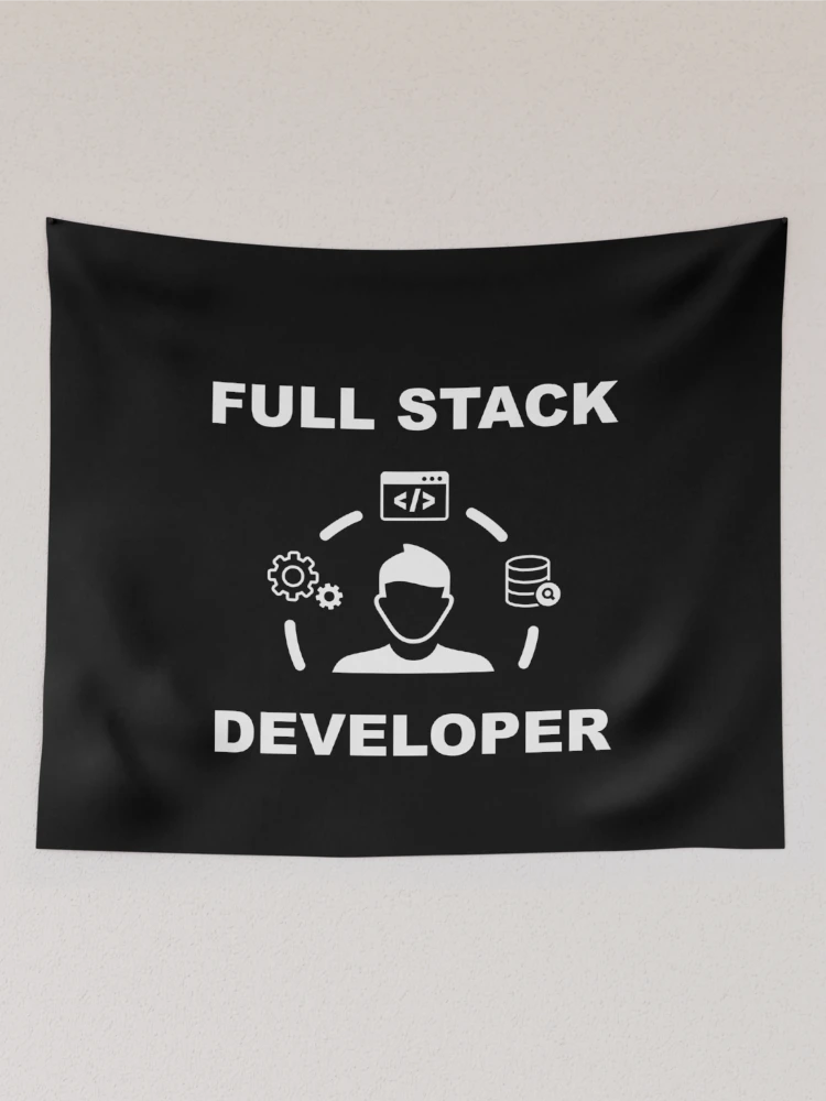 Thumbnail 2 of 3, Tapestry, Full Stack Developer, Software Engineer, Computer Science, Web, WWW, Programming Humor, HTML designed and sold by Max-Wear.
