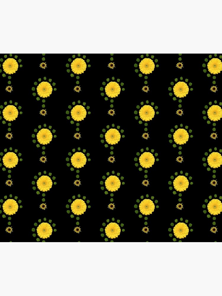Thumbnail 6 of 6, Throw Blanket, Daisy Glyph Dark Floral designed and sold by LindasPhotoArt.
