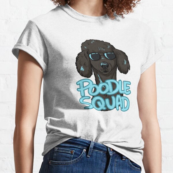 BLACK POODLE SQUAD (in blue) Classic T-Shirt