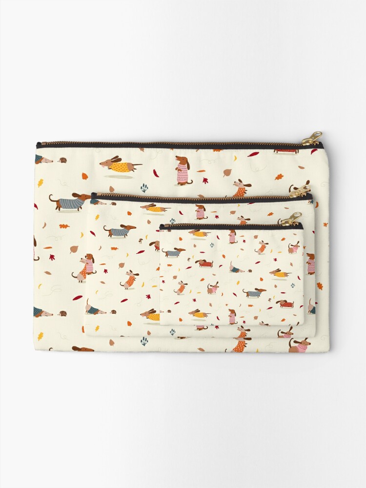 Discover Dachshunds in  Sweaters Pattern Zipper Pouch