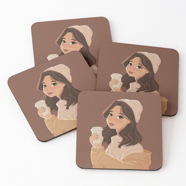 Item preview, Girl with Coffee designed and sold by diradraws.