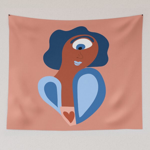 Item preview, Abstract person with heart illustration  designed and sold by Gabrielle Freitas.