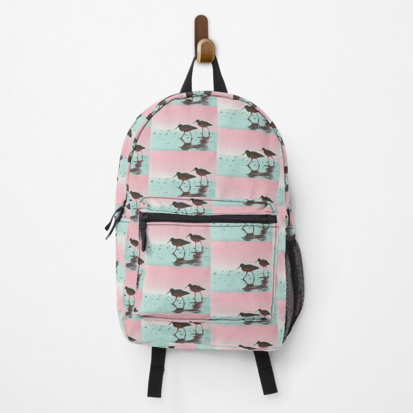 Birds on the beach. Watercolor Painting  Backpack