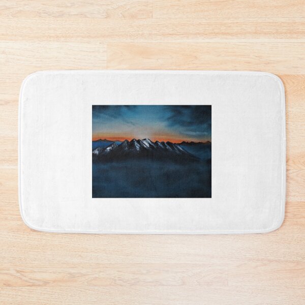 Item preview, sunset over distant mountains designed and sold by leeaustinarts.