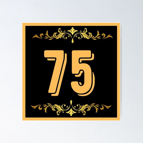 Item preview, Number 75 designed and sold by HappinessWorld.